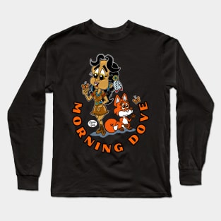 Cute Gold Rush gang series #3 Morning Dove and red fox with butterflies Fritts Cartoons 2023 Long Sleeve T-Shirt